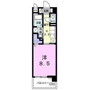 アヴェニュー・ビサイド【2階】の間取り