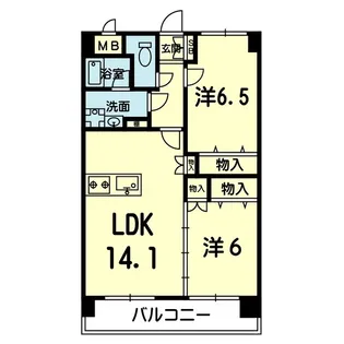 アフロディーテ【6階】の間取り