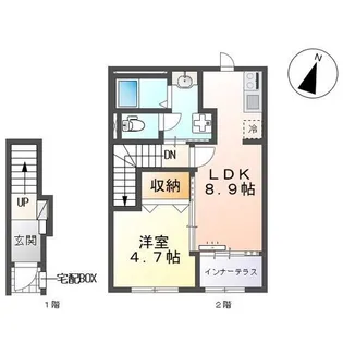 飛龍 高坂(東松山市高坂アパート新築工事)【2階】の間取り
