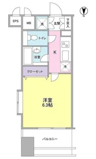 プロスペクト グラーサ広尾【12階】の間取り
