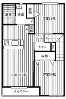 Case di Orange ( カーサ ディ オランジュ)【2階】の間取り
