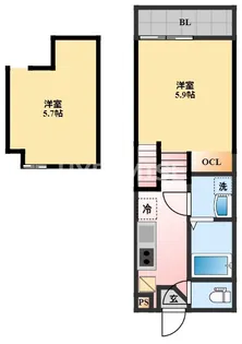 デ・クメール諫早駅前【2階】の間取り