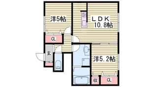 カーサ・デルソーレKHK【1階】の間取り