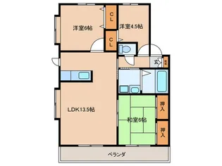 コンテパルティロ原【2階】の間取り