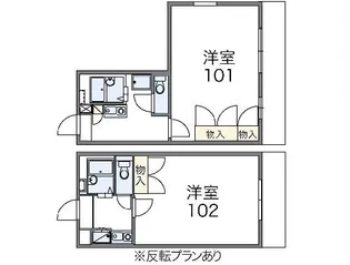 レオパレス小鳥【1階】の間取り