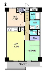 藤和シティコープ河辺II【4階】の間取り