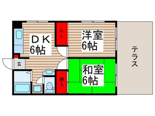 ベルエアマンション【1階】の間取り