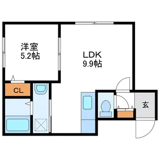 コージィプレイス206【4階】の間取り