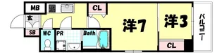 ユニバーサルビル アネックス【13階】の間取り