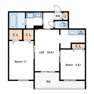 パークメゾン町屋【2階】の間取り