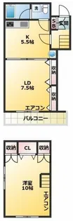 市川荘【2階】の間取り