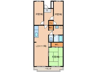 クレール壱番館【4階】の間取り