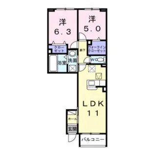 エレガンス メゾン II【1階】の間取り