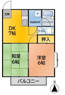 コーポ長谷川3【1階】の間取り