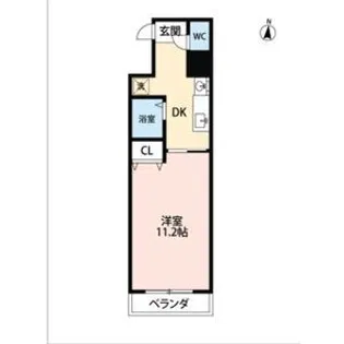 クレスト名駅西【9階】の間取り