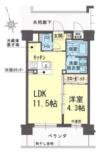サンセール東古松II【8階】の間取り