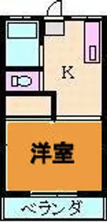 井戸田町1K【1階】の間取り