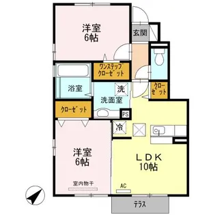 グリーンフィールド B【1階】の間取り