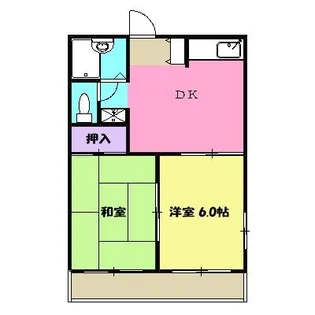 タウニイ緑が丘【1階】の間取り