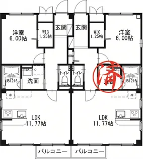 Arena新都心#越川【3階】の間取り