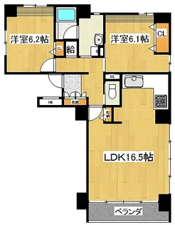 クリスタルプラザアネックス多治見【7階】の間取り
