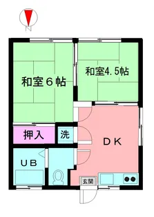 コーポハイヴィレッジ【2階】の間取り