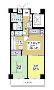 チュリス古庄【2階】の間取り