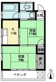 2Kの間取り画像