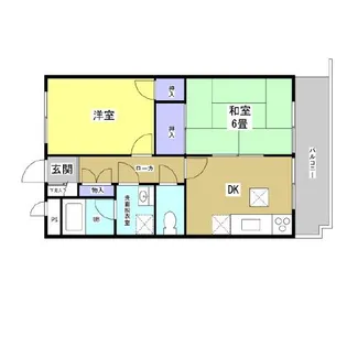 ミラクル西塚【1階】の間取り