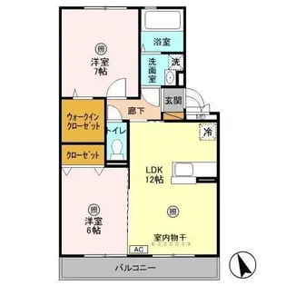 クレアール【2階】の間取り