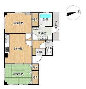 ハイツ俵町【2階】の間取り