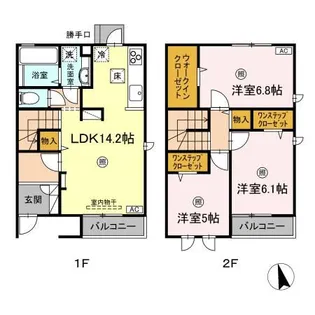 アコルト B棟の間取り