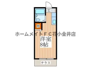 コーポハナブサ【1階】の間取り