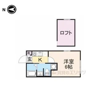 ハウスゼン等持院【1階】の間取り