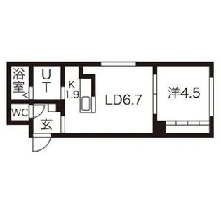 プロートン【4階】の間取り