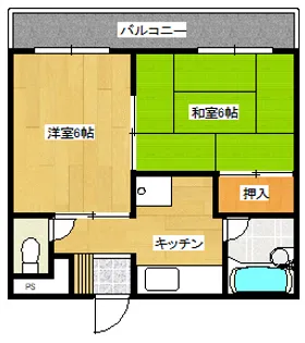 フレンドヴィラ西田【5階】の間取り