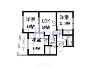 カーサOBATA【3階】の間取り