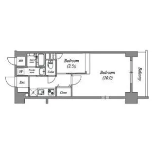 コスモリード神戸三宮【5階】の間取り