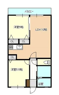 Prendre小川II【1階】の間取り