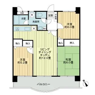 福岡県久留米市諏訪野町【マンション】の間取り