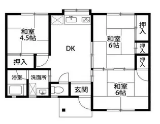 テラスハウス長貫【1階】の間取り
