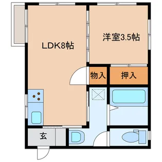 ユナイテッド金池プレイス【5階】の間取り