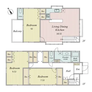 神奈川県藤沢市辻堂5【一戸建】の間取り