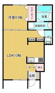 福岡県久留米市本山1【アパート】の間取り