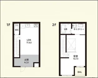 TRAIL hofu hachioji(トレイル防府八王子)アトリエの間取り