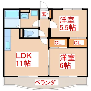 ベイリーフ中山【2階】の間取り