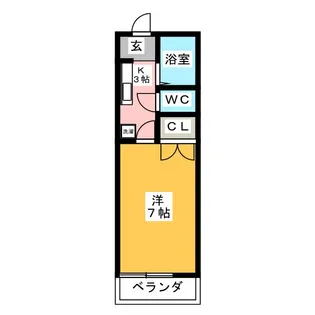 グリーンハイツK A棟【1階】の間取り