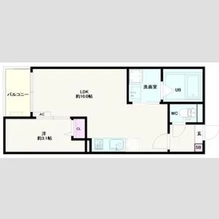 Jack marugasakiI【2階】の間取り