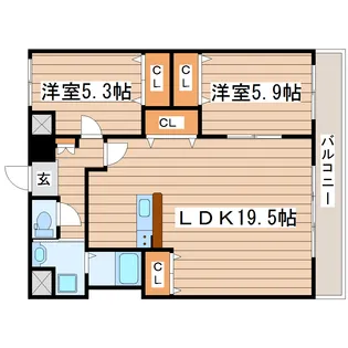 Kanon Sendai【2階】の間取り