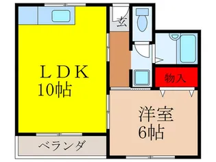 山川ハイツノースサイド【3階】の間取り